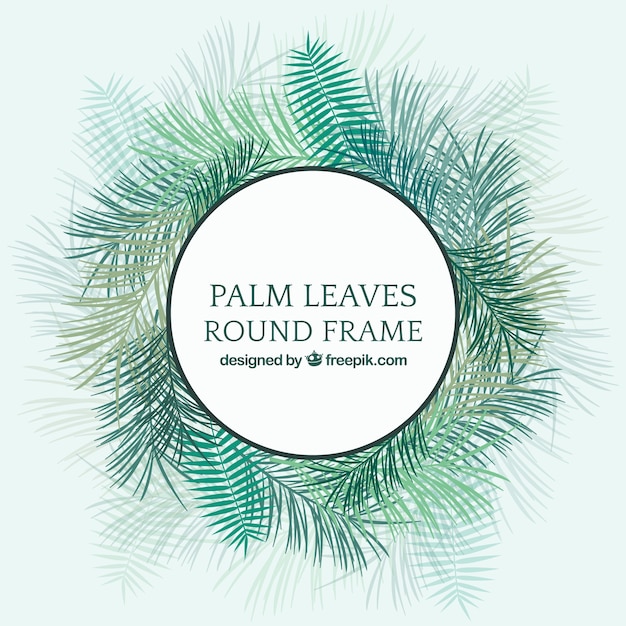 Free Vector Background Of Palm Leaves