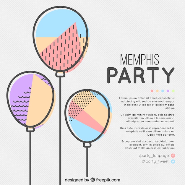 Free Vector | Background of party balloons with abstract shapes