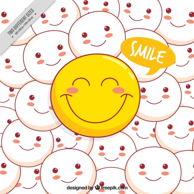 Background of positive emoticons | Free Vector