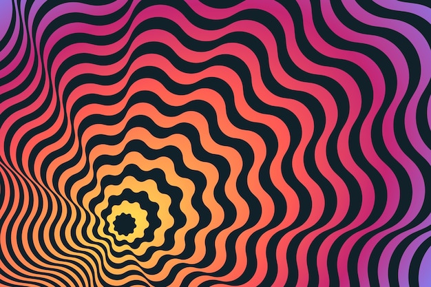 Free Vector | Background psychedelic optical illusion theme