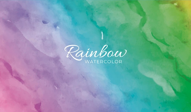 Background Rainbow In Watercolor Free Vector
