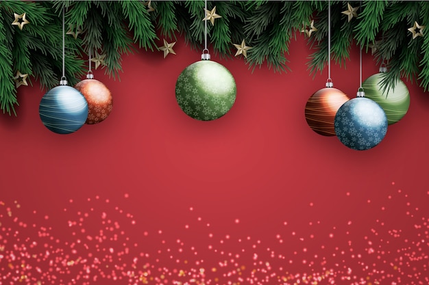 Free Vector | Background realistic decoration christmas