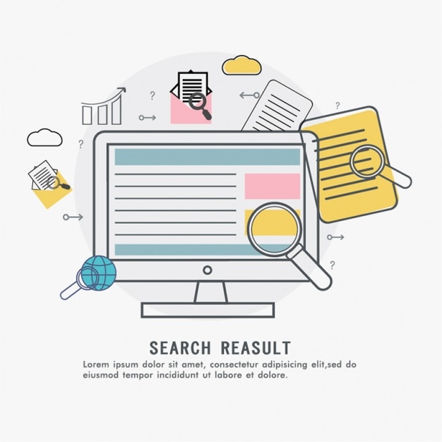 Premium Vector | Background of search result