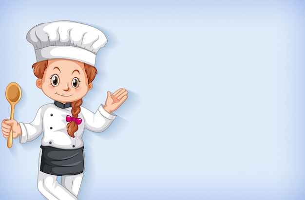 Free Vector Background Template Design With Happy Chef Smiling