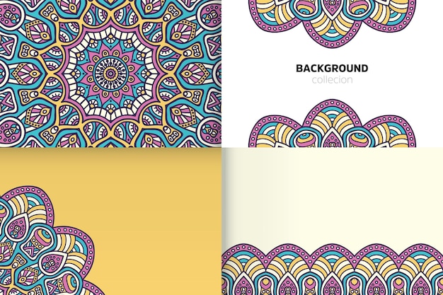 Free Vector | Background template in ethnic style