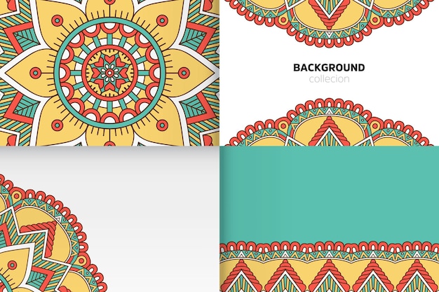 Free Vector | Background template in ethnic style