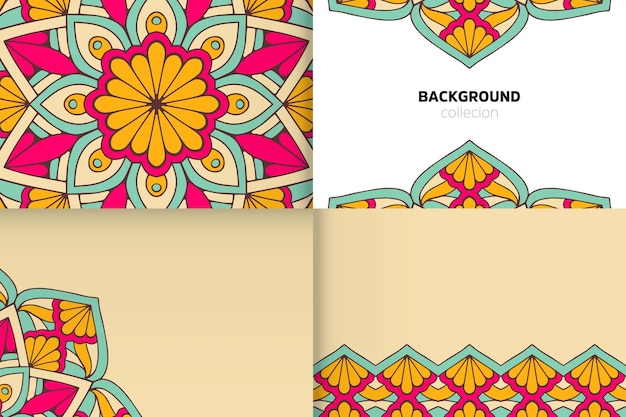 Free Vector | Background template in ethnic style