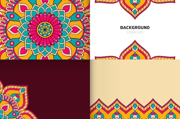 Free Vector | Background template in ethnic style