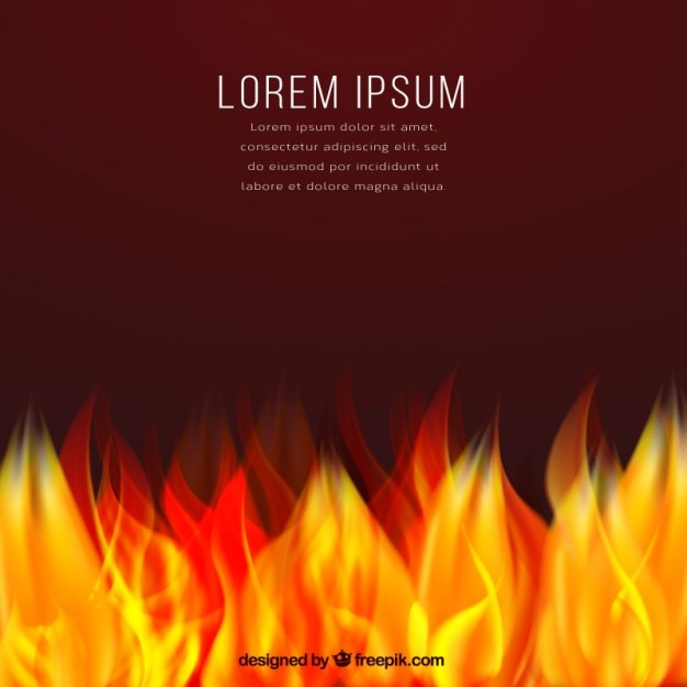 Premium Vector Background template on fire