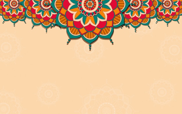 Free Vector | Background template with mandala pattern design