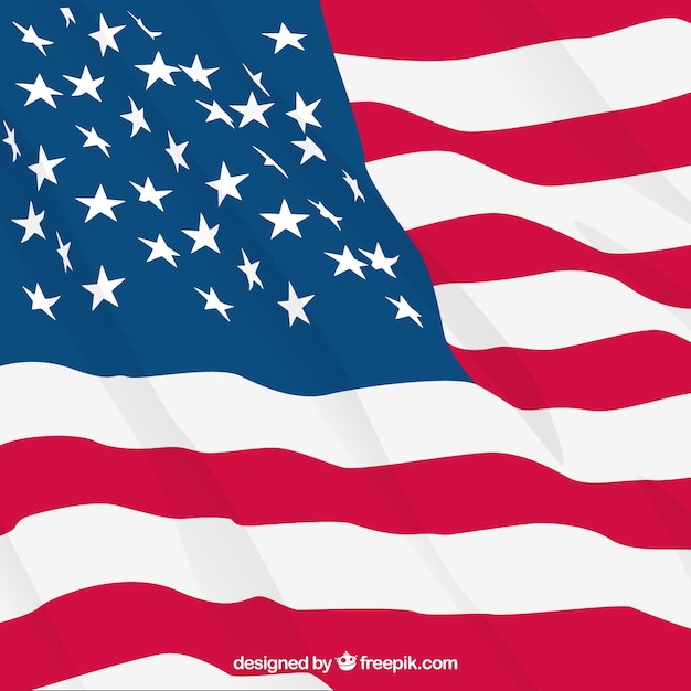 Download Background of united states flag in realistic design ...