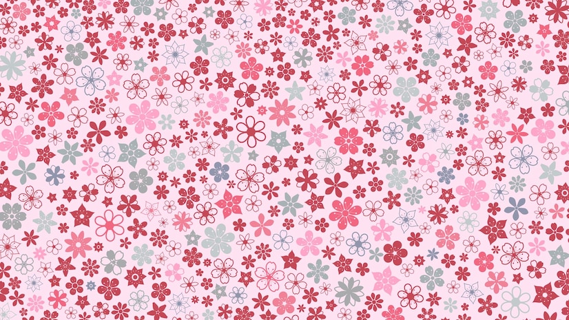 Premium Vector | Background of various small flowers in various colors