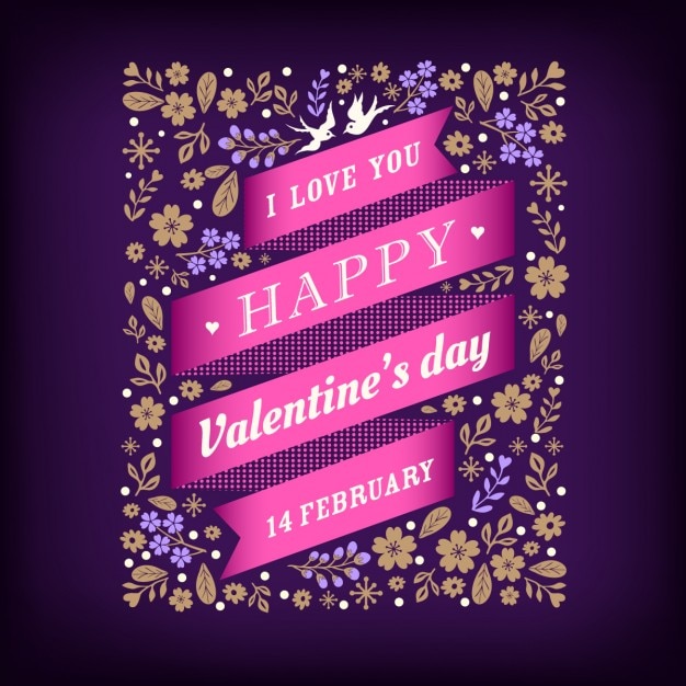 Background with a pink ribbon for\
valentine