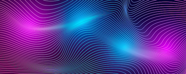 Background with abstract wave lines. | Premium Vector