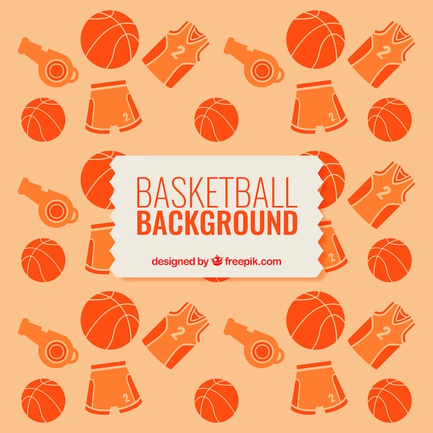 Background with basketball elements