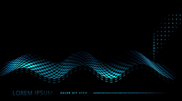 Background with blue wave Vector | Premium Download