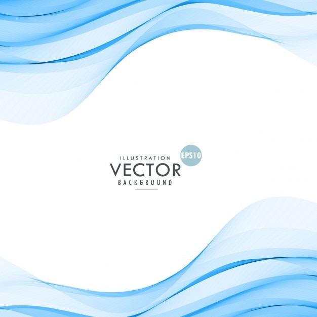 無料のベクター 抽象的な青い波背景デザインイラスト