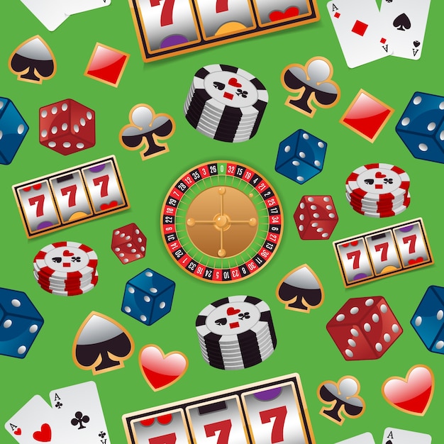 Background with casino elements Vector | Premium Download
