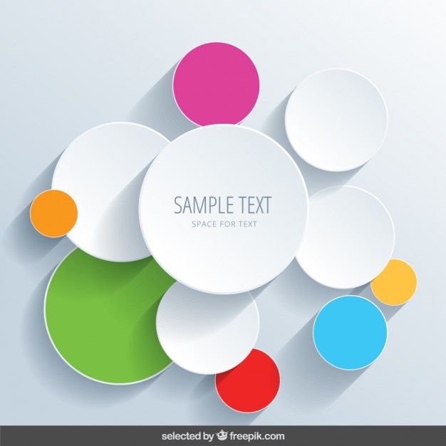 Download Free Vector | Background with colorful circles