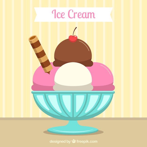 Background with delicious ice cream\
dessert