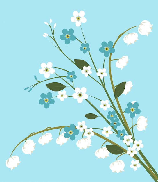 Background with flowers | Premium Vector