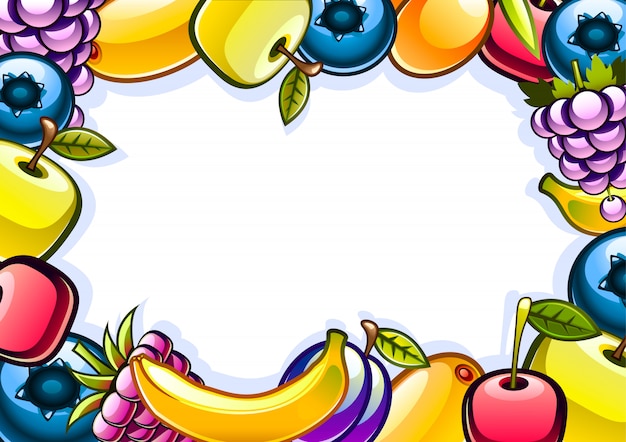 Premium Vector | Background with fruits