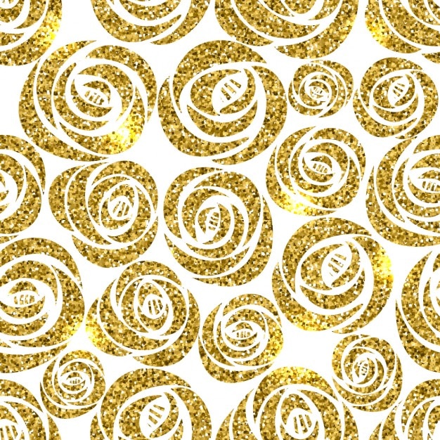 Background with gold flowers Vector | Free Download