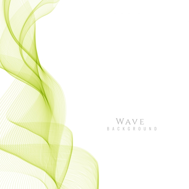 Background with green wavy shapes Free Vector