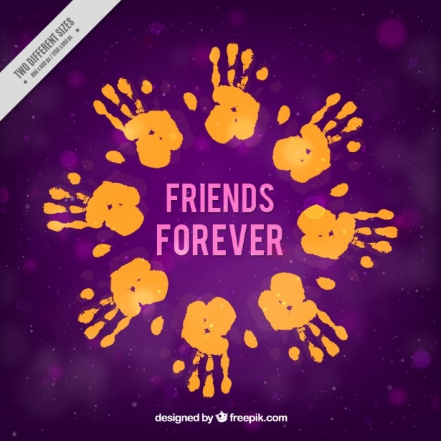 Background with hands of friends Vector | Free Download