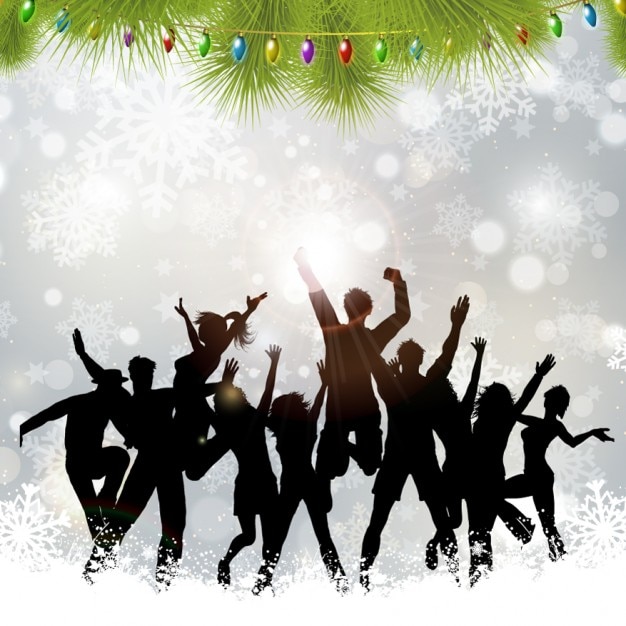 Background with people in christmas\
party