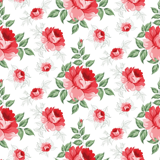 Background with realistic flowers Vector | Premium Download