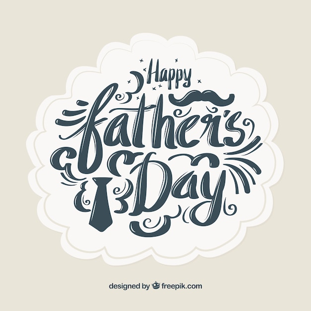 Background with retro father\'s day\
stickers