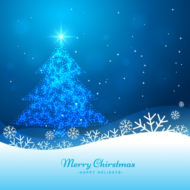 Background with shiny christmas tree