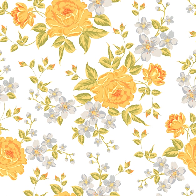 Premium Vector | Background with yellow flowers