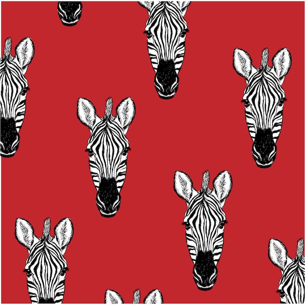 Premium Vector | Background with zebra