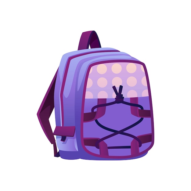 Premium Vector | Backpack for school satchel with straps vector