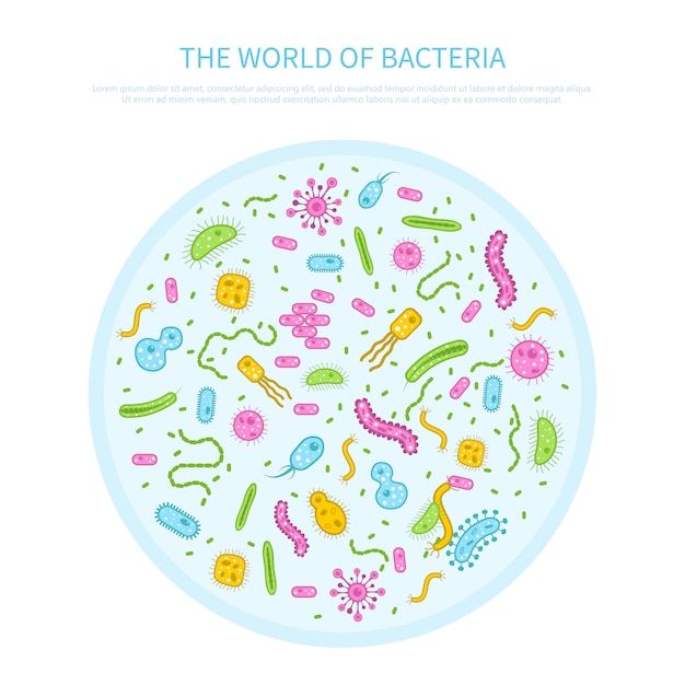 Bacteria concept illustration Free Vector