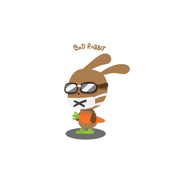 Download Bad rabbit | Premium Vector