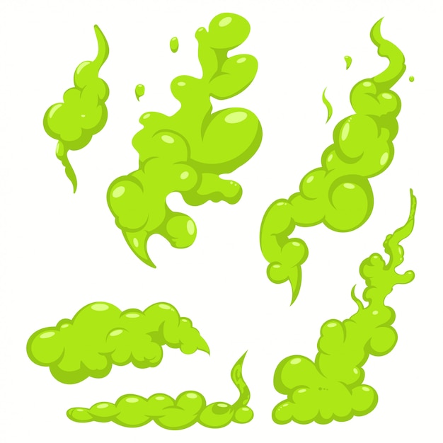 Bad smell green cloud illustration | Premium Vector