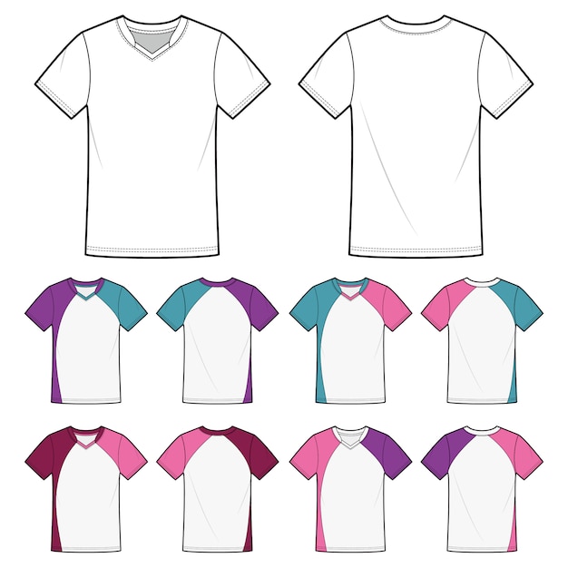 Badminton blank tshirt fashion designs. lineart | Premium Vector