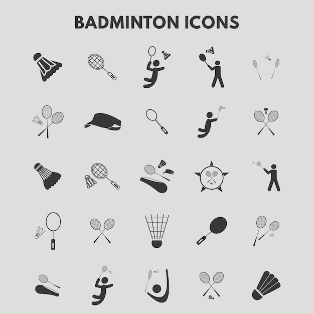 Badminton icons