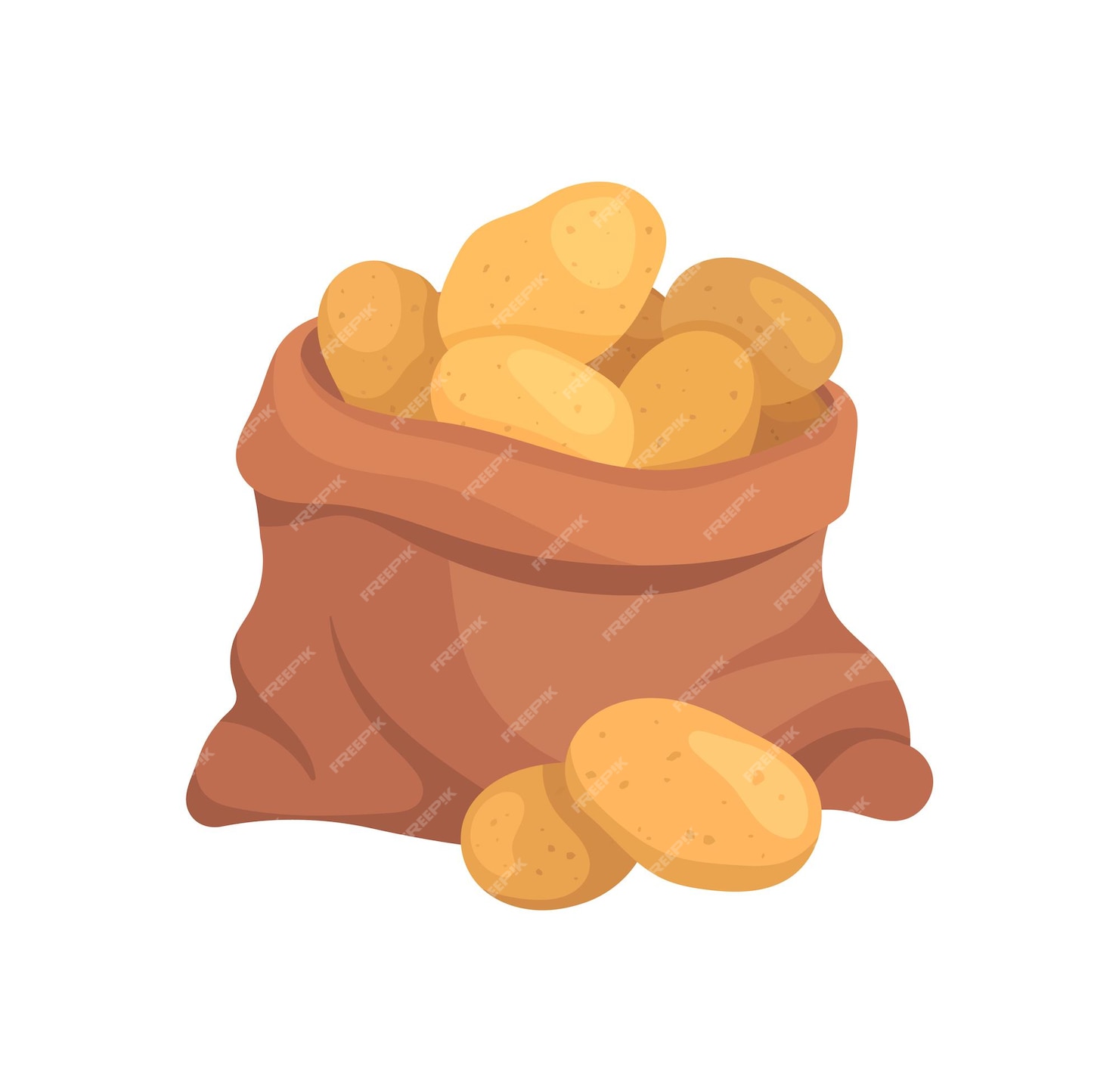 premium-vector-bag-of-potatoes-concept