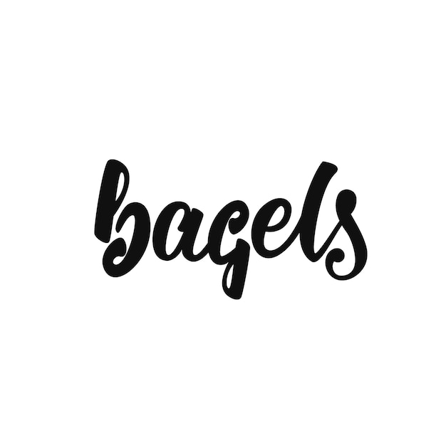 Premium Vector | Bagels lettering