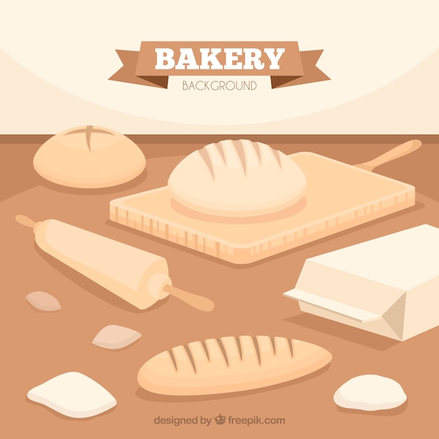 Free Vector | Bakery background in flat style