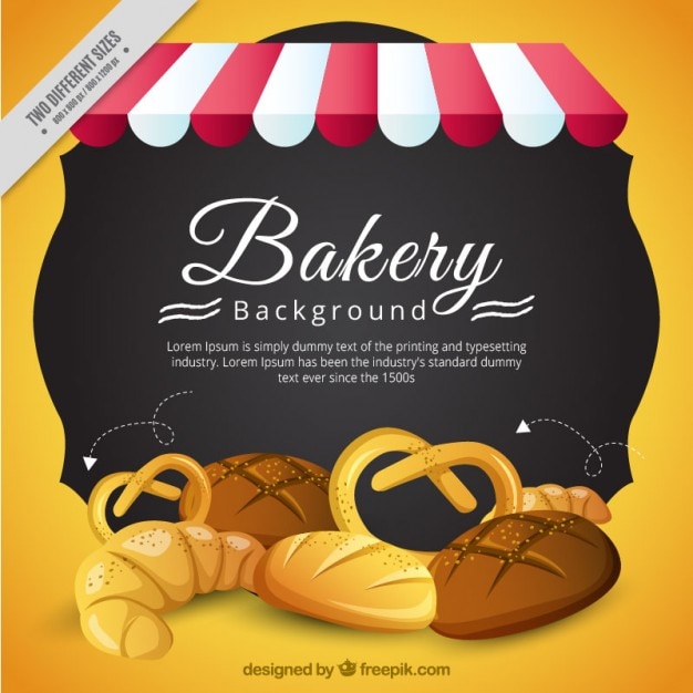  Bakery  background  with delicious products  Vector Free 