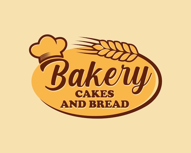  Bakery bread and cakes design logo Premium Vector
