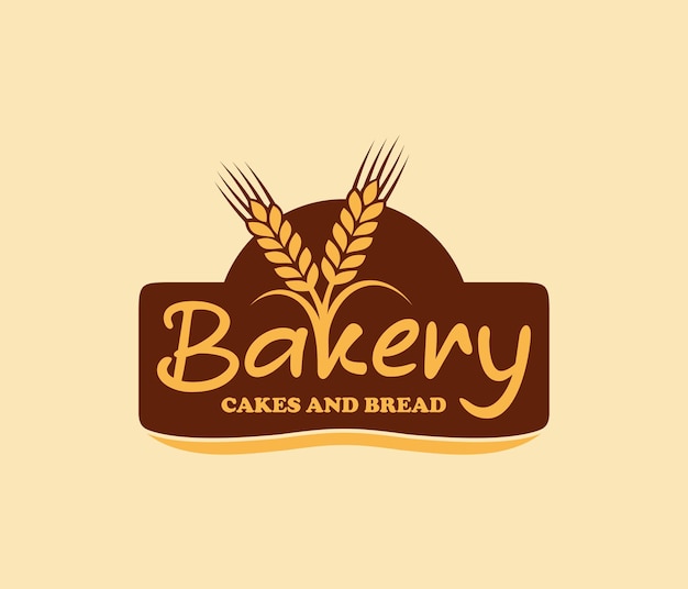  Bakery bread and cakes design logo Premium Vector