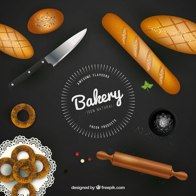  Bakery  elements background  Vector Free Download