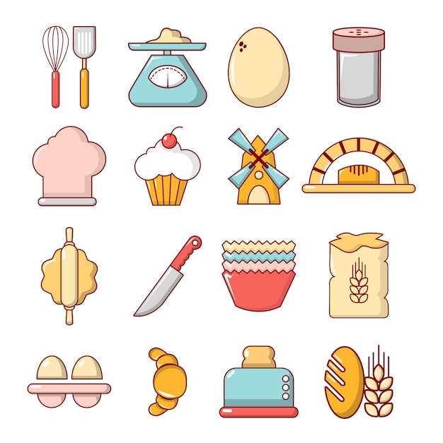 Premium Vector Bakery Icons Set