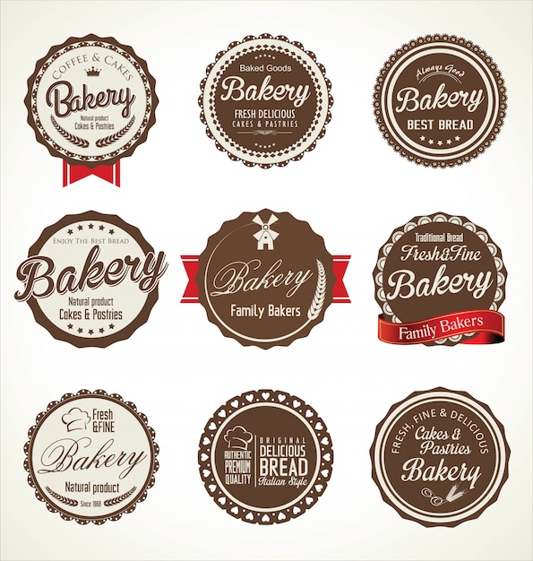 Premium Vector Bakery labels